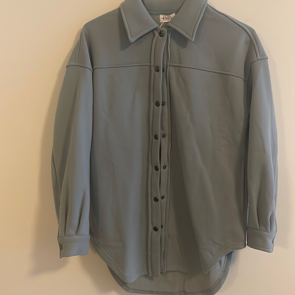 Dusty blue oversized sweatshirt / jacket